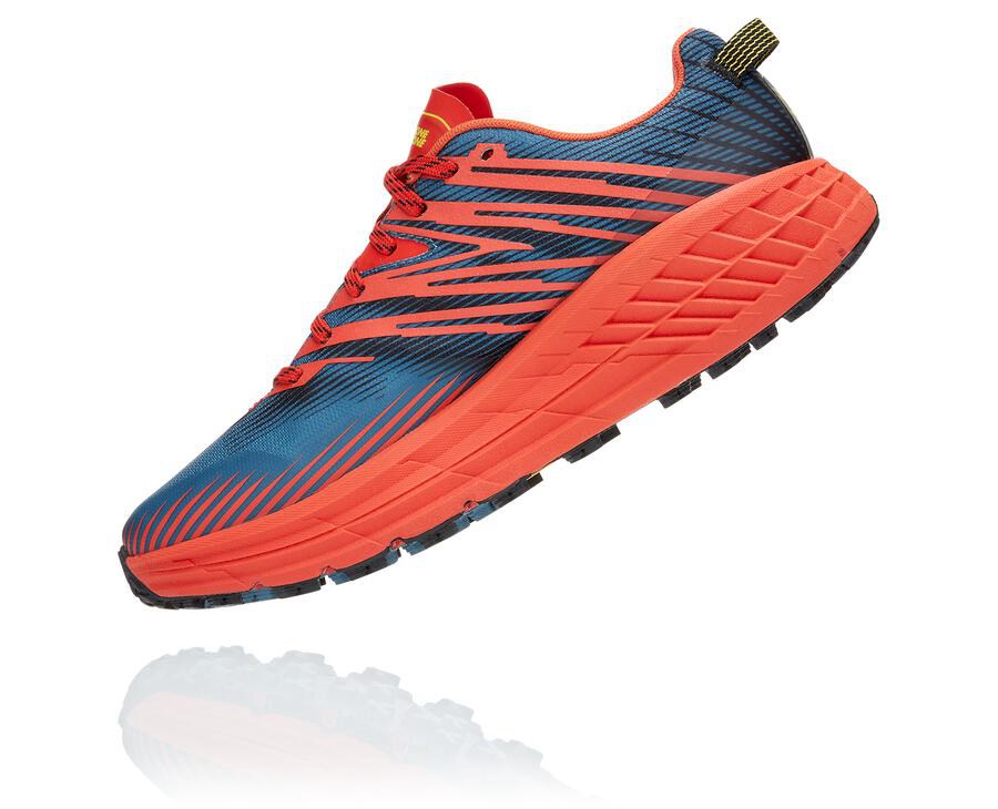 Trail Shoes Mens - Hoka One One Speedgoat 4 - Red - WRJMBNH-81